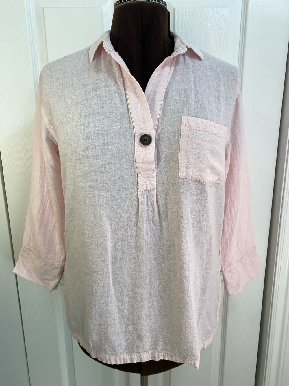 2 for $25 - Old Navy Linen Blend Loose Top in Pale Pink Blush, S